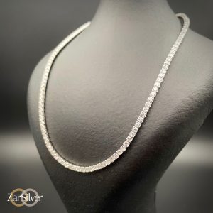 گردنبند نقره تنیسی گالری نقره زرسیلور