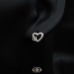 فروش نیم ست نقره زنانه و دخترانه طرح قلب گالری نقره زرسیلور