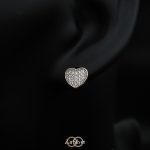 فروش نیم ست نقره زنانه و دخترانه مینیمال و ظریف طرح قلب گالری نقره زرسیلور